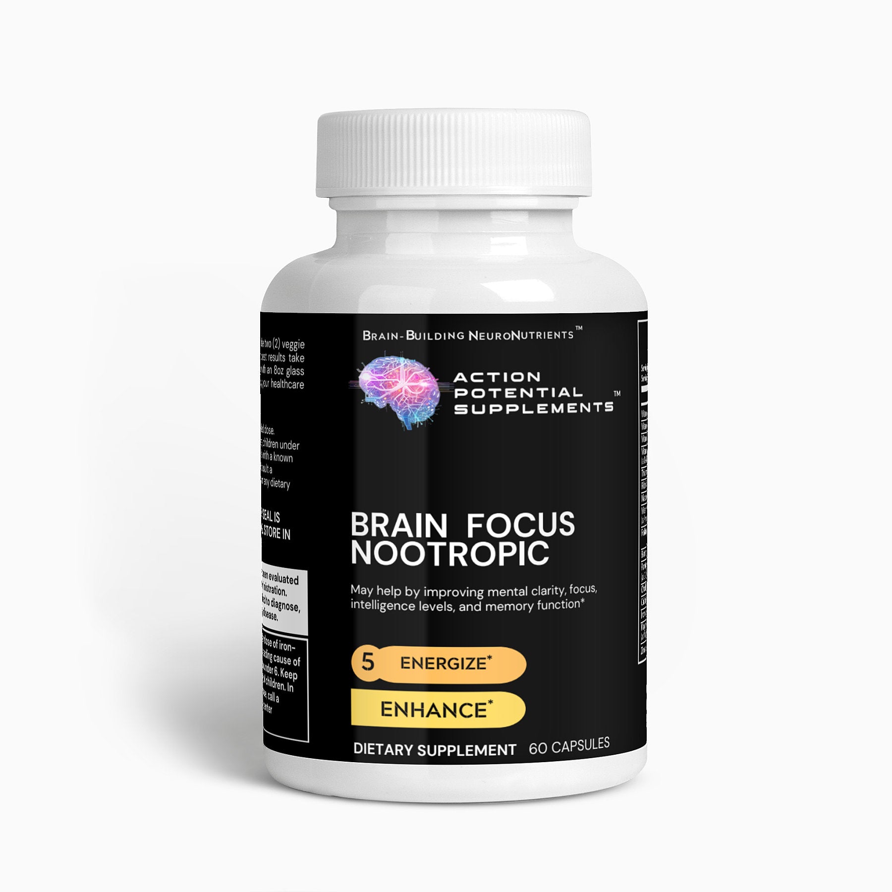 Brain Focus Nootropic Formula - Product front label