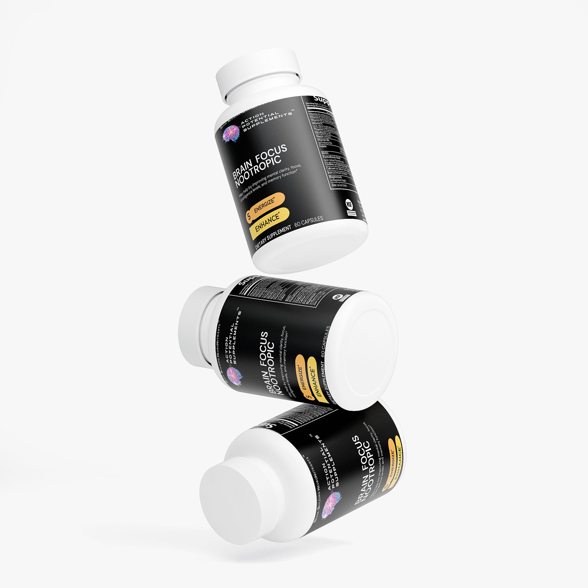 Brain Focus Nootropic Formula - Product side view