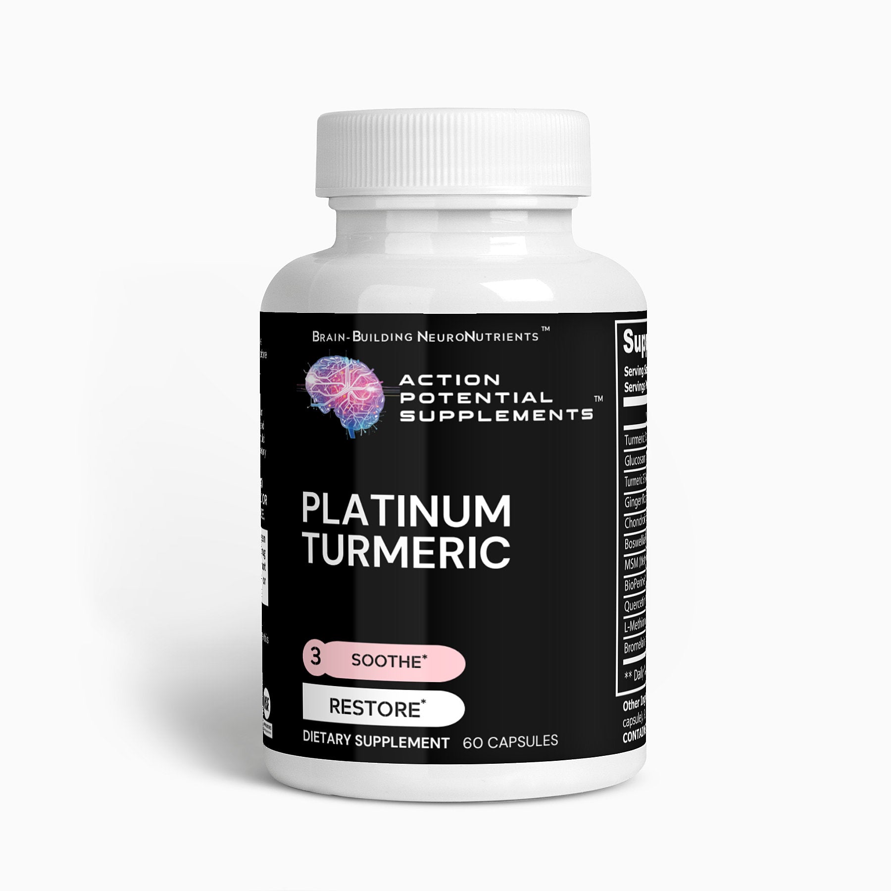 Platinum Turmeric - Product front label