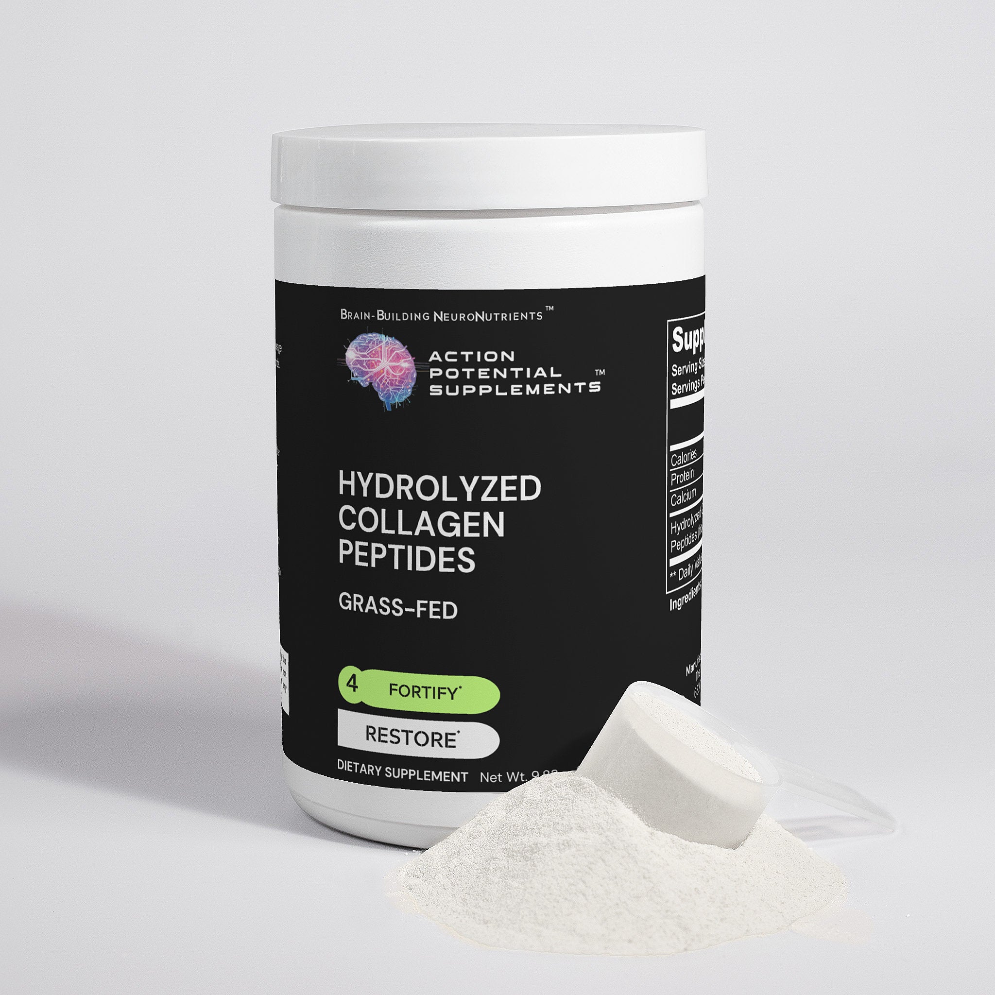 Grass-Fed Hydrolyzed Collagen Peptides - Product side view