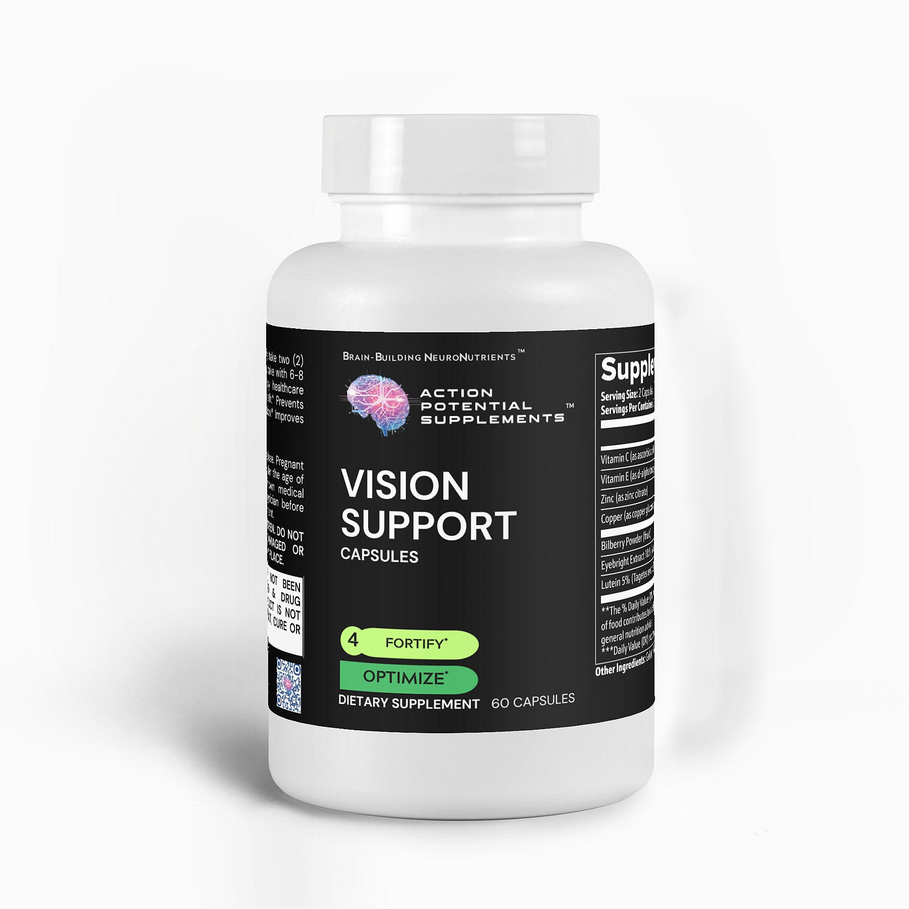 Vision Support - Supplement facts panel