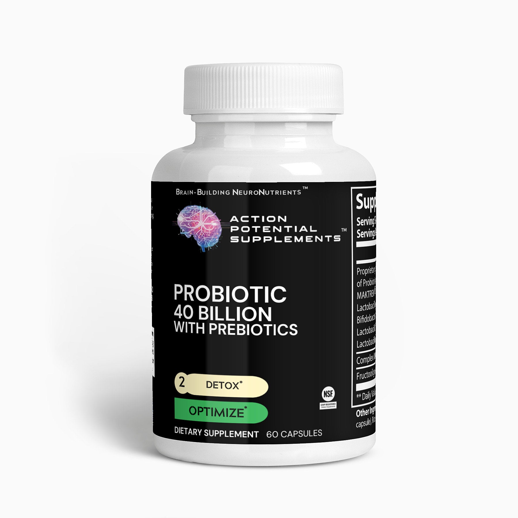 Probiotic 40 Billion with Prebiotics - Product front label