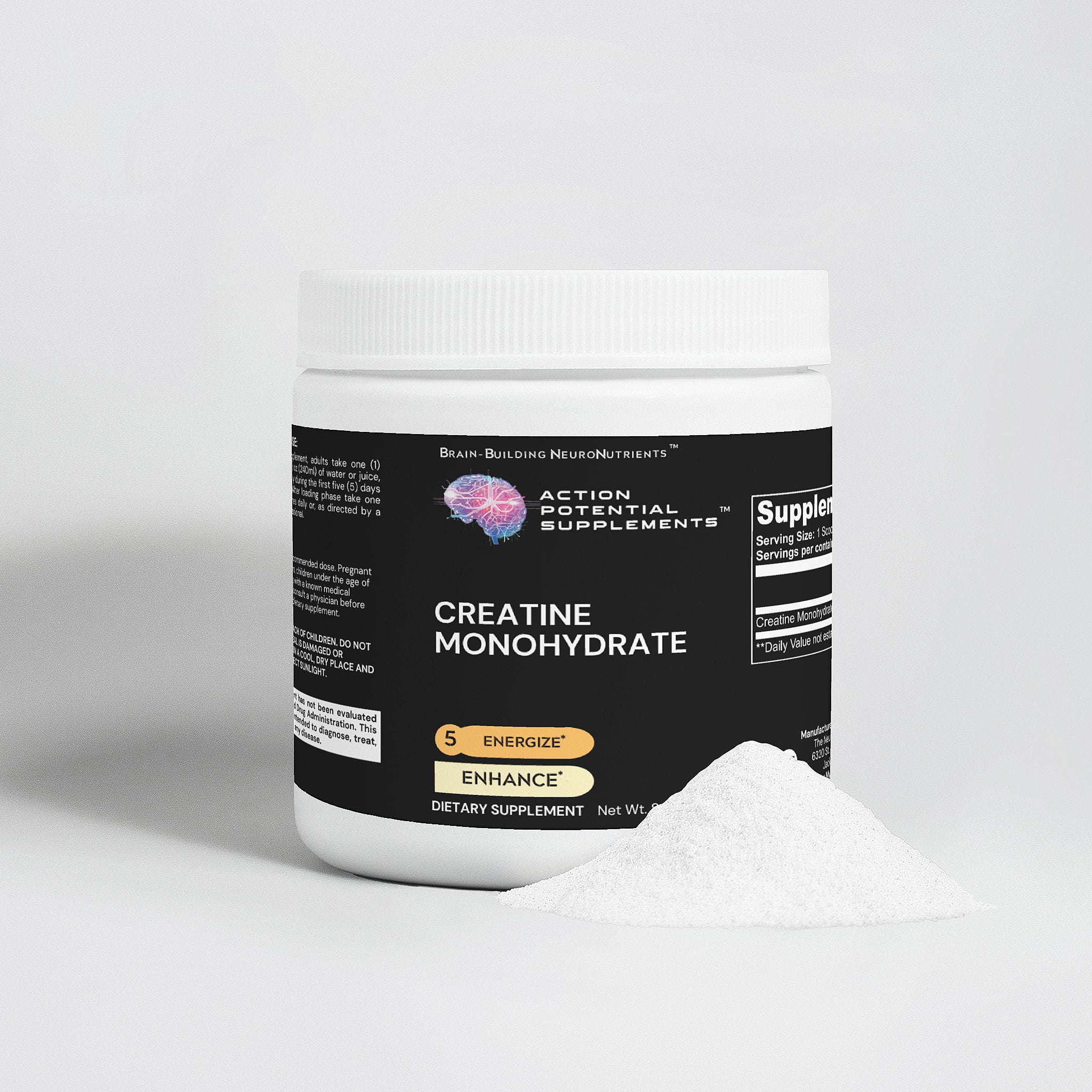 Creatine Monohydrate - Product side view