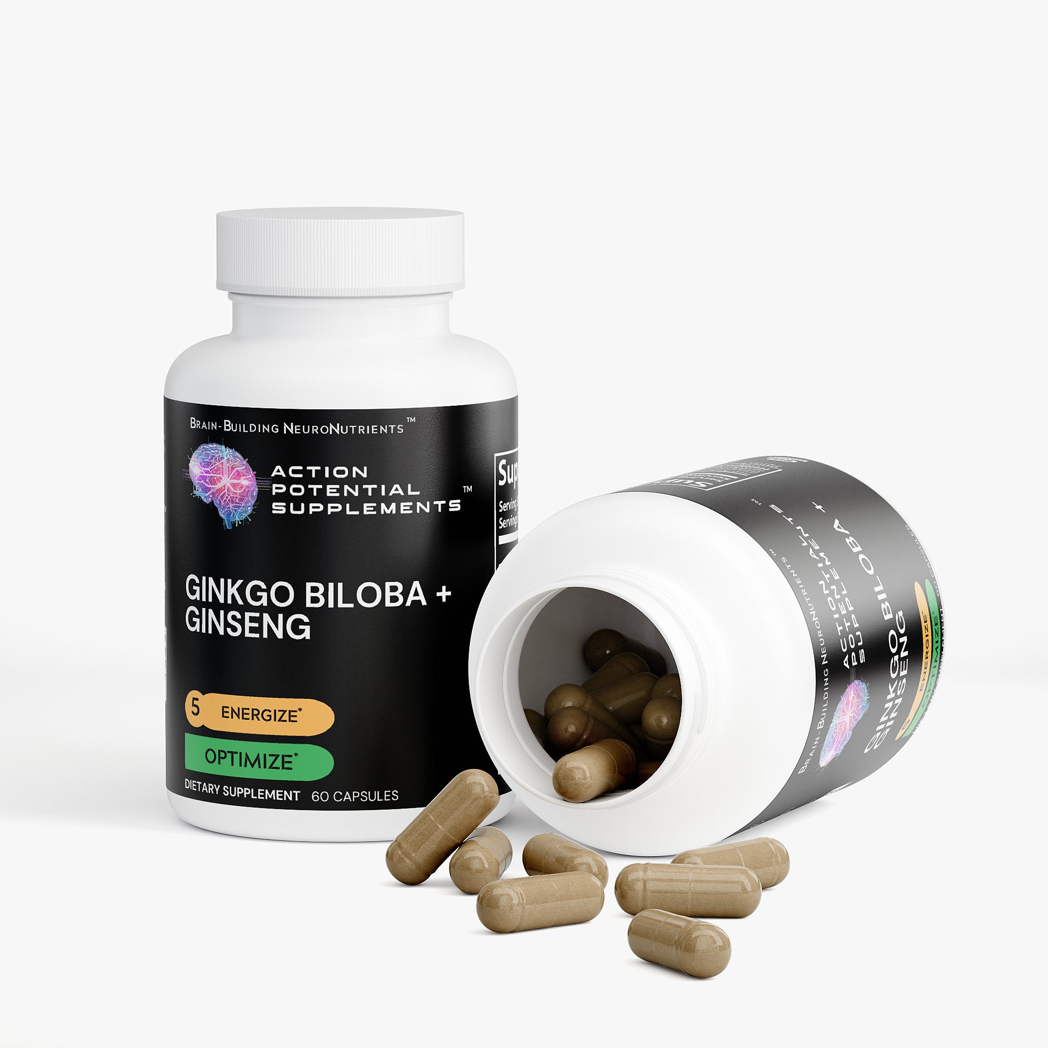 Ginkgo Biloba + Ginseng - Product side view